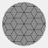 Geometrisch kunstontwerp ronde sticker (Voorkant)