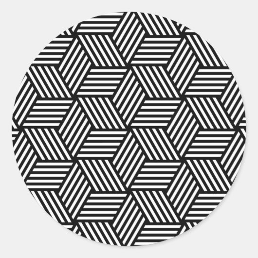 Geometrisch kunstontwerp ronde sticker (Voorkant)