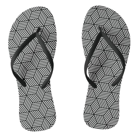 Geometrisch kunstontwerp teenslippers (Voetbed)