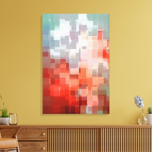 Geometrisch landschap canvas afdruk (Insitu (Woonkamer))