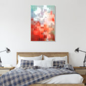 Geometrisch landschap canvas afdruk (Insitu (Slaapkamer))