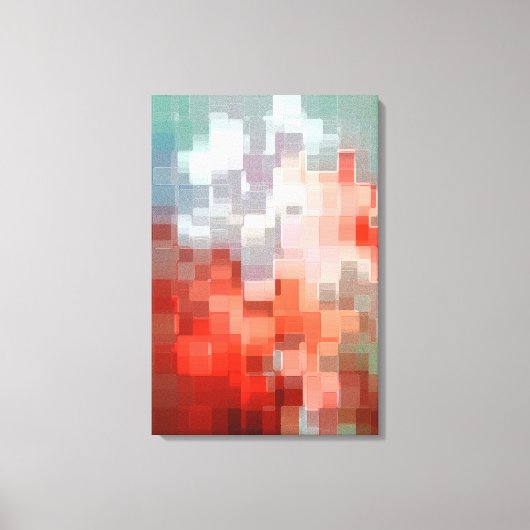 Geometrisch landschap canvas afdruk (Voorkant)