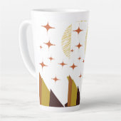 Geometrisch landschap midden latte mok (Linkerhoek)