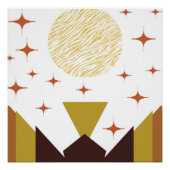 Geometrisch landschap midden perfect poster (Voorkant)