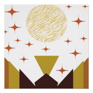 Geometrisch landschap midden perfect poster