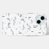 Geometrisch landschap van boslijnen Case-Mate iPhone case (Achterkant (horizontaal))
