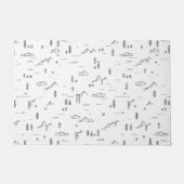 Geometrisch landschap van boslijnen deurmat (Voorkant)