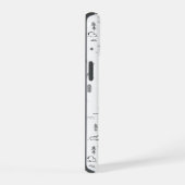 Geometrisch landschap van boslijnen iPhone 15 case (Rechterkant)