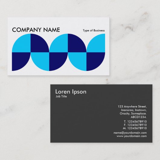 Geometrisch lang horizontaal v015 visitekaartje (Voorkant / Achterkant)