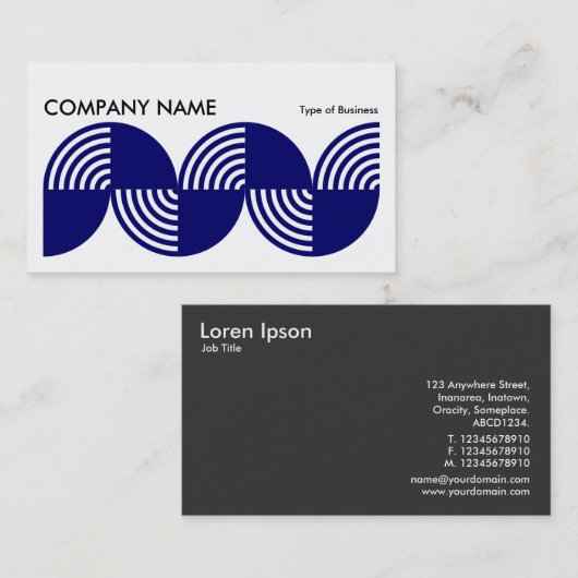 Geometrisch lang horizontaal v016 visitekaartje (Voorkant / Achterkant)