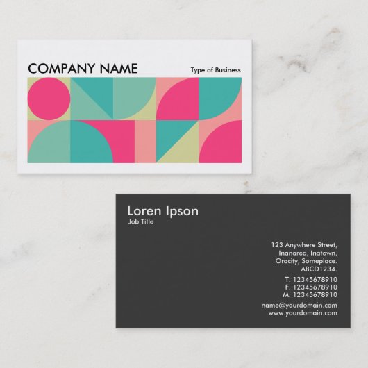 Geometrisch lang horizontaal v03 visitekaartje (Voorkant / Achterkant)