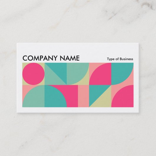 Geometrisch lang horizontaal v03 visitekaartje (Voorkant)