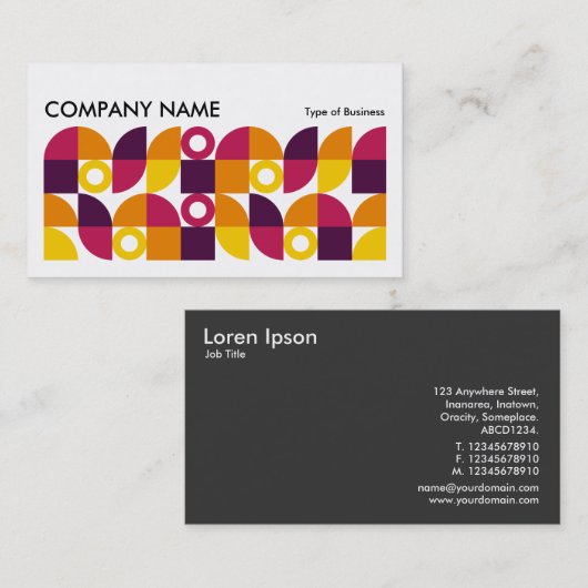 Geometrisch lang horizontaal v06 visitekaartje (Voorkant / Achterkant)