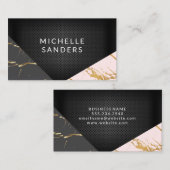 Geometrisch lederen vlees | Goudmarmer Visitekaartje (Voorkant / Achterkant)