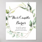 Geometrisch legant goud Dit kaarsbord brandt Poster (Voorkant)