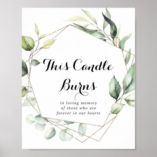 Geometrisch legant goud Dit kaarsbord brandt Poster (Voorkant)