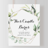 Geometrisch legant goud Dit kaarsbord brandt Poster