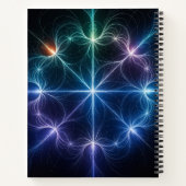 Geometrisch Licht Spiraal Notebook Notitieboek (Achterkant)