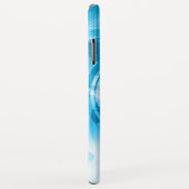 Geometrisch lichtblauw Abstract patroonmonogram Case-Mate iPhone Case (Achterkant/rechts)