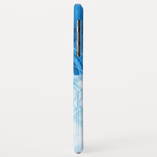 Geometrisch lichtblauw Abstract patroonmonogram Case-Mate iPhone Case (Achterkant/links)