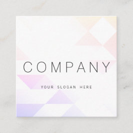 Geometrisch lichtgevend pastaRoze vierkant Visitek Vierkante Visitekaartje