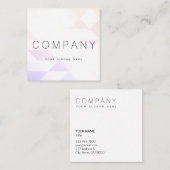 Geometrisch lichtgevend pastaRoze vierkant Visitek Vierkante Visitekaartje (Voorkant / Achterkant)