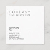 Geometrisch lichtgevend pastaRoze vierkant Visitek Vierkante Visitekaartje (Achterkant)