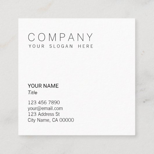 Geometrisch lichtgrijs Visitekaartje op het Plein  (Achterkant)