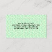 Geometrisch lichtgroen patroon visitekaartje (Achterkant)