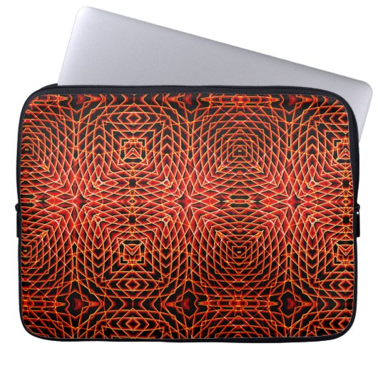 GEOMETRISCH Lijnpatroon Laptop Sleeve (Voorkant)