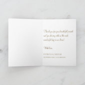 Geometrisch lijst bloemenwinter bruiloft dank u bedankkaart (Binnen)