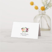 Geometrisch Lijst Bright Bloom Floral Wedding Tabl Plaatskaartje (Achterkant)
