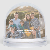 Geometrisch Lijst Foto Kerst Sneeuwbol (Voorkant)