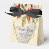 Geometrisch Lijst met tropische lilies Bedankdoosjes (Voorkant Zijde)