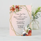 Geometrisch Lijst met tropische lilies Kaart (Staand voorkant)