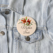 Geometrisch Lijst met tropische lilies Ronde Button 7,6 Cm (In situ)