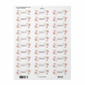 Geometrisch Lijst Roze Magnolia Etiket (Full Sheet)