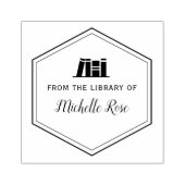 Geometrisch lijst uit de Bibliotheek van Boekstemp Rubberstempel (Afrduk)