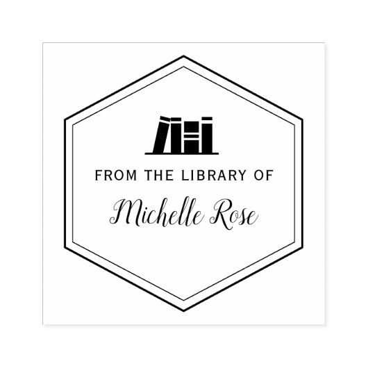 Geometrisch lijst uit de Bibliotheek van Boekstemp Rubberstempel (Afrduk)