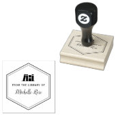 Geometrisch lijst uit de Bibliotheek van Boekstemp Rubberstempel (Gestempeld)