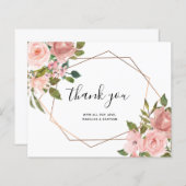 Geometrisch Lijst van de roze roze BUDGET Dank u w (Voorkant / Achterkant)