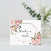 Geometrisch Lijst van de roze roze BUDGET Dank u w (Staand voorkant)