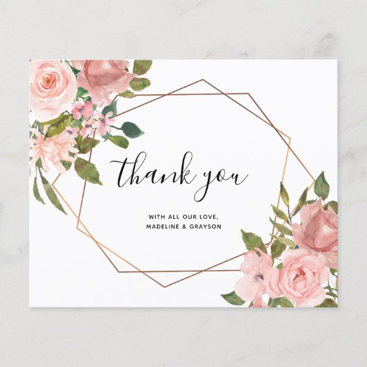 Geometrisch Lijst van de roze roze BUDGET Dank u w (Voorkant)