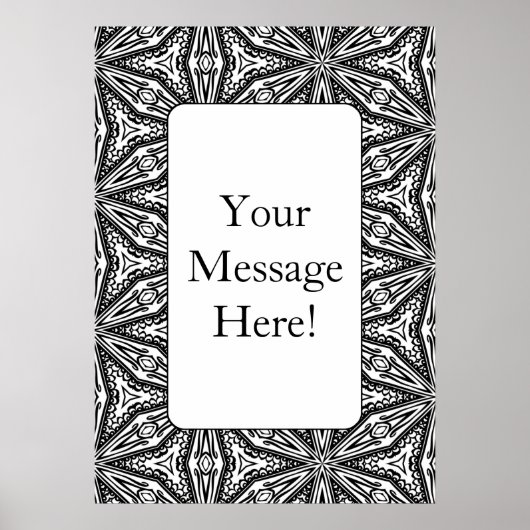 Geometrisch Lijst van het Patroon Volwassen het Kl Poster (Voorkant)