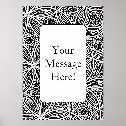 Geometrisch Lijst van het Patroon Volwassen het Kl Poster (Voorkant)