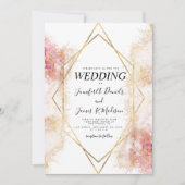 Geometrisch lijst voor koraalgoud waterverf kaart (Voorkant)