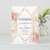 Geometrisch lijst voor koraalgoud waterverf kaart (Staand voorkant)