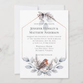 Geometrisch Lijst Zilvergrijze roest laat vogel ui Kaart (Voorkant)