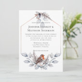 Geometrisch Lijst Zilvergrijze roest laat vogel ui Kaart (Staand voorkant)