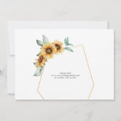 Geometrisch Lijst, zonnebloempitten Save The Date (Achterkant)